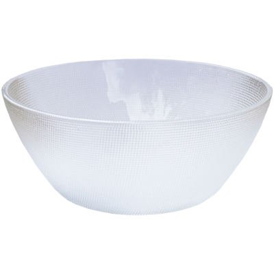 Bol de sticla rotund transparent pentru salate 22.5 CM